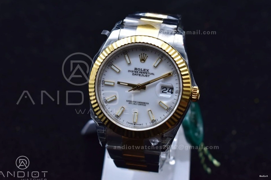 DateJust 1:1 VS YG White Dial 126333 Edition Best Oyster 904L SS Lightweight 599 41 on VSF Bracelet 0729